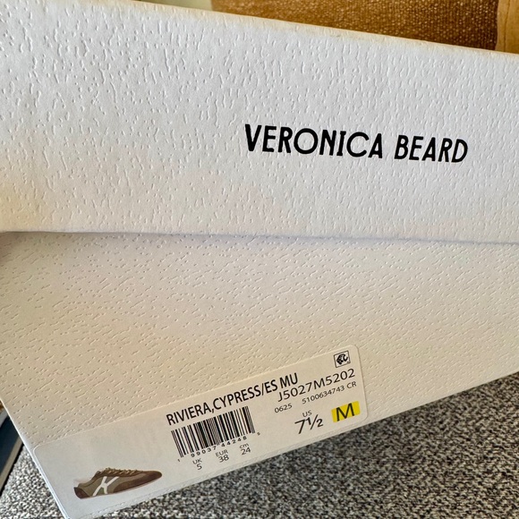 Veronica Beard Riviera Suede Espresso and Olive Sneakers - Picture 8 of 10